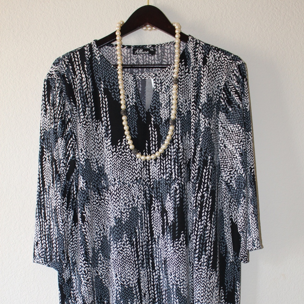 3/4 Sleeves Plus Size Dress